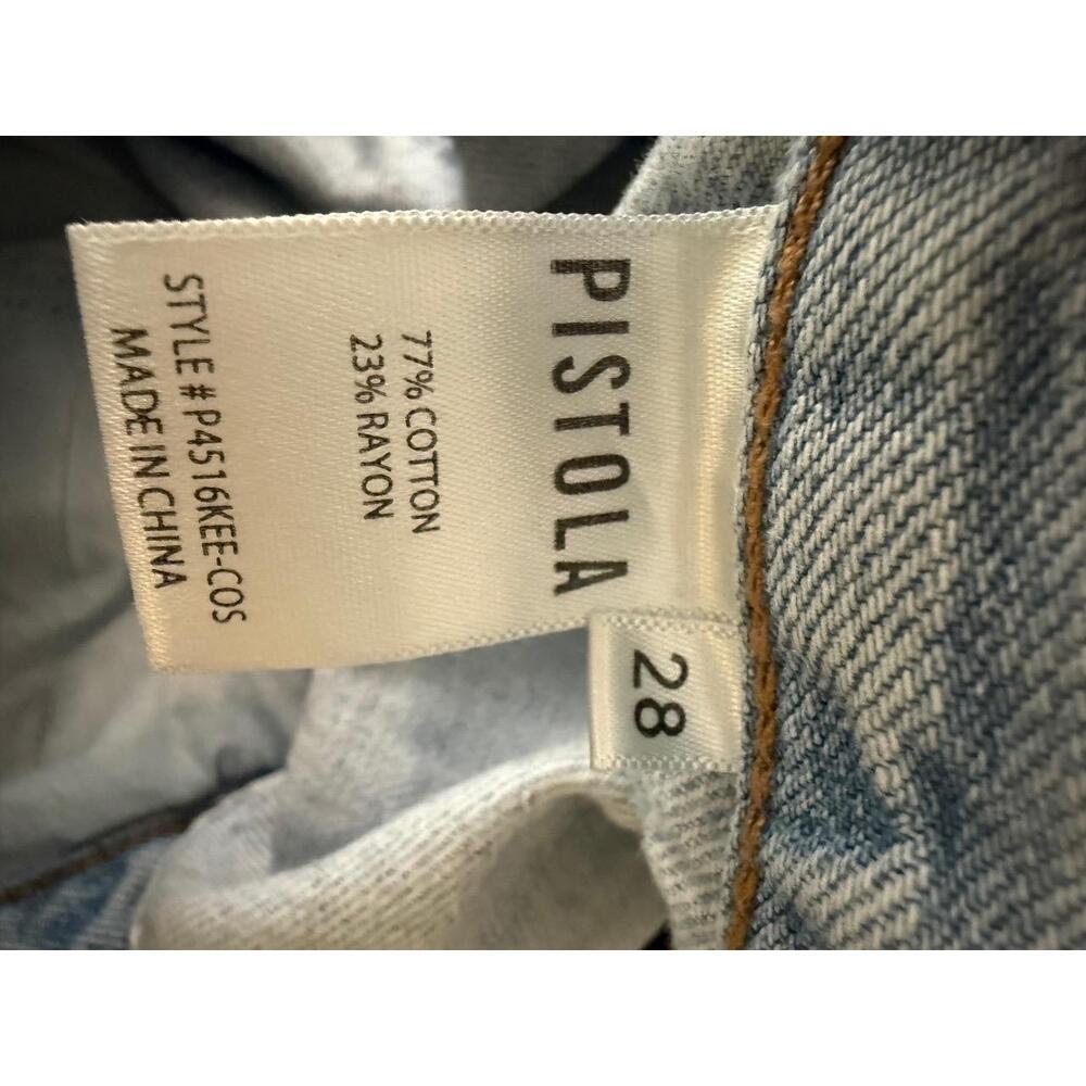 Pistola Light Wash Denim Shorts | Crossover Waist Bobbie Jean short Retro Summer - Picture 7 of 7
